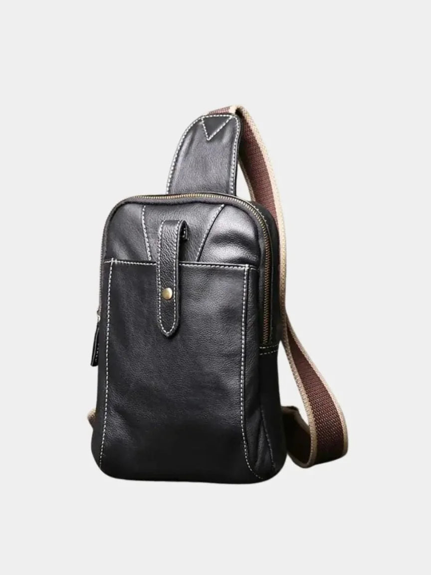 Minimalist Leather Shoulder Bag | Savile & Co.