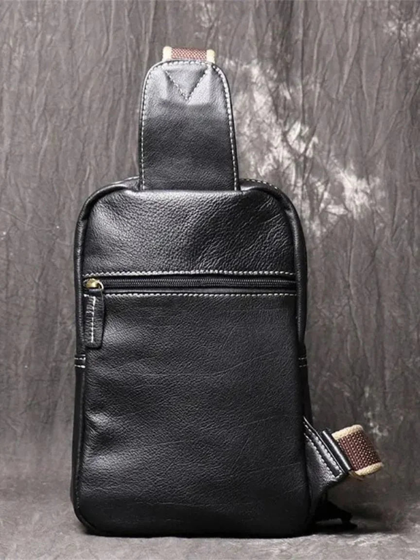 Minimalist Leather Shoulder Bag | Savile & Co.