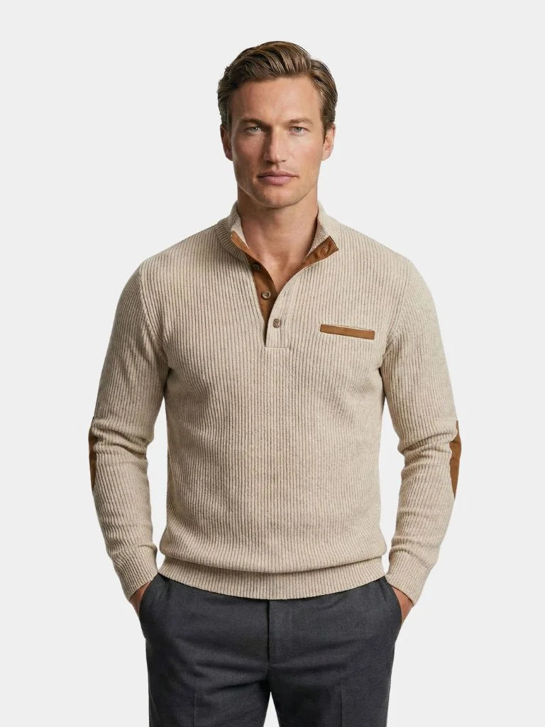 Monaco Casual Henley Pullover | Savile & Co.