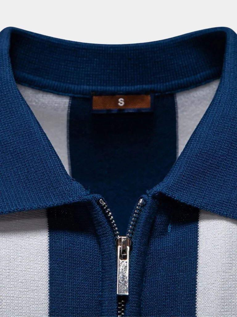 Navy Stripe Polo | Savile & Co.