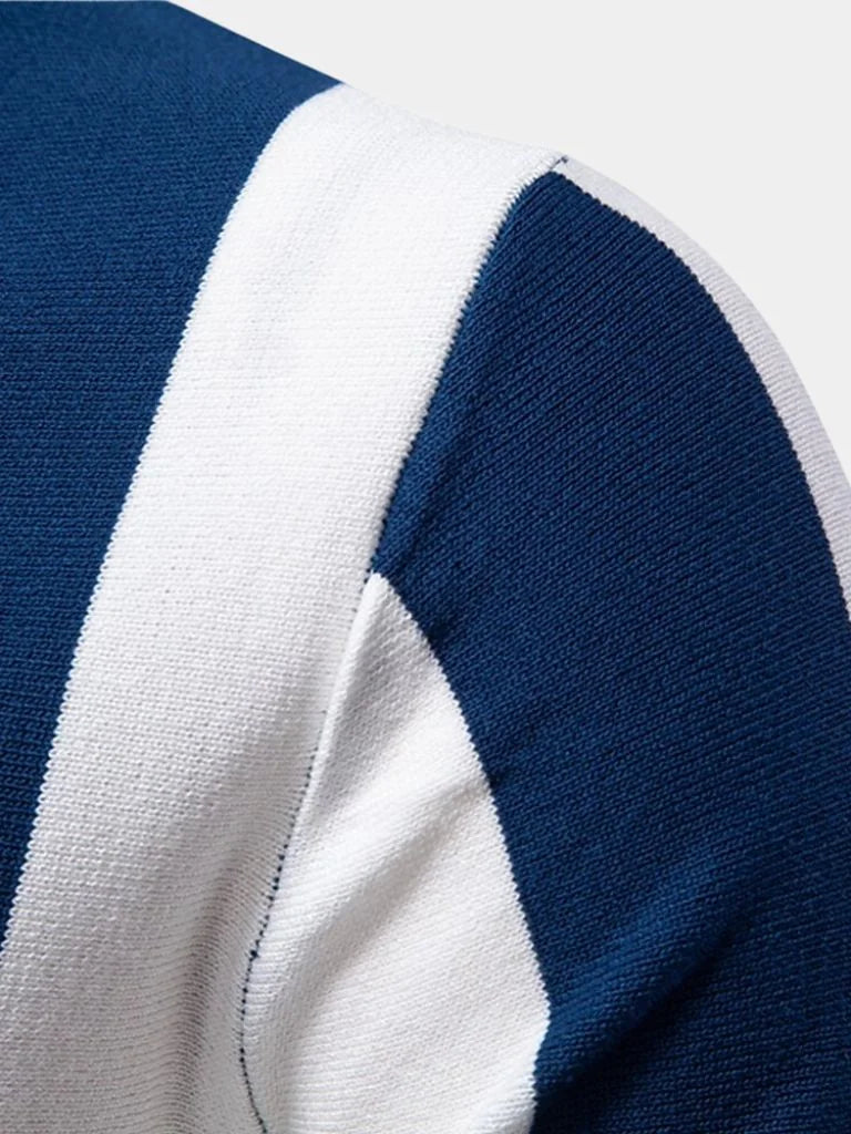 Navy Stripe Polo | Savile & Co.