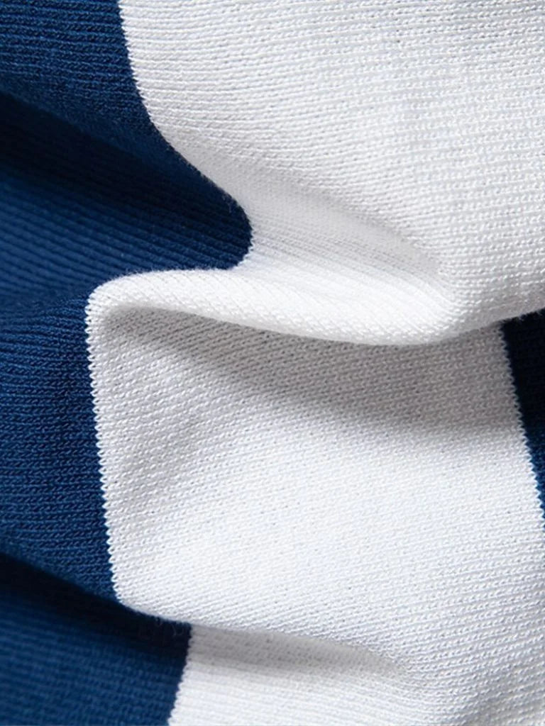 Navy Stripe Polo | Savile & Co.