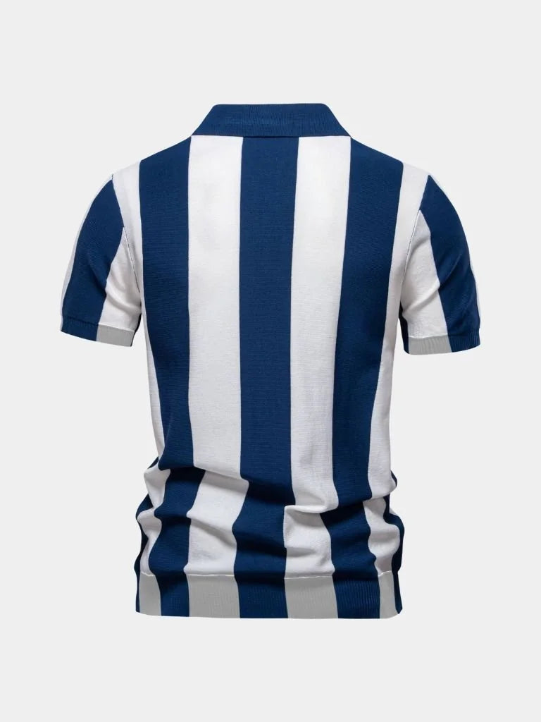 Navy Stripe Polo | Savile & Co.