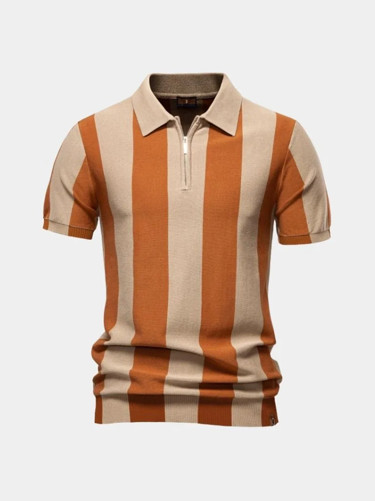 Navy Stripe Polo | Savile & Co.