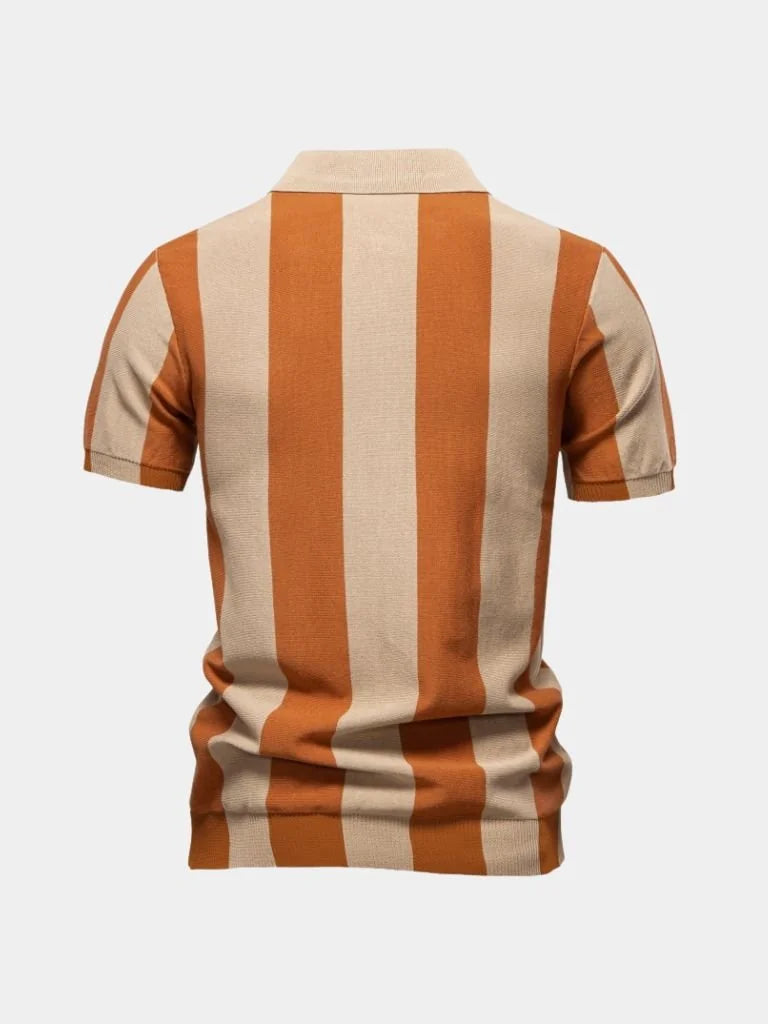 Navy Stripe Polo | Savile & Co.