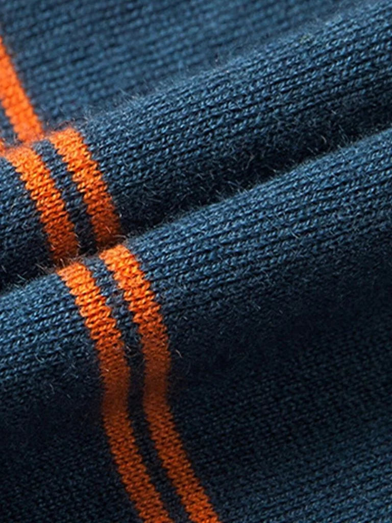 Navy Sunset Striped Polo | Savile & Co.