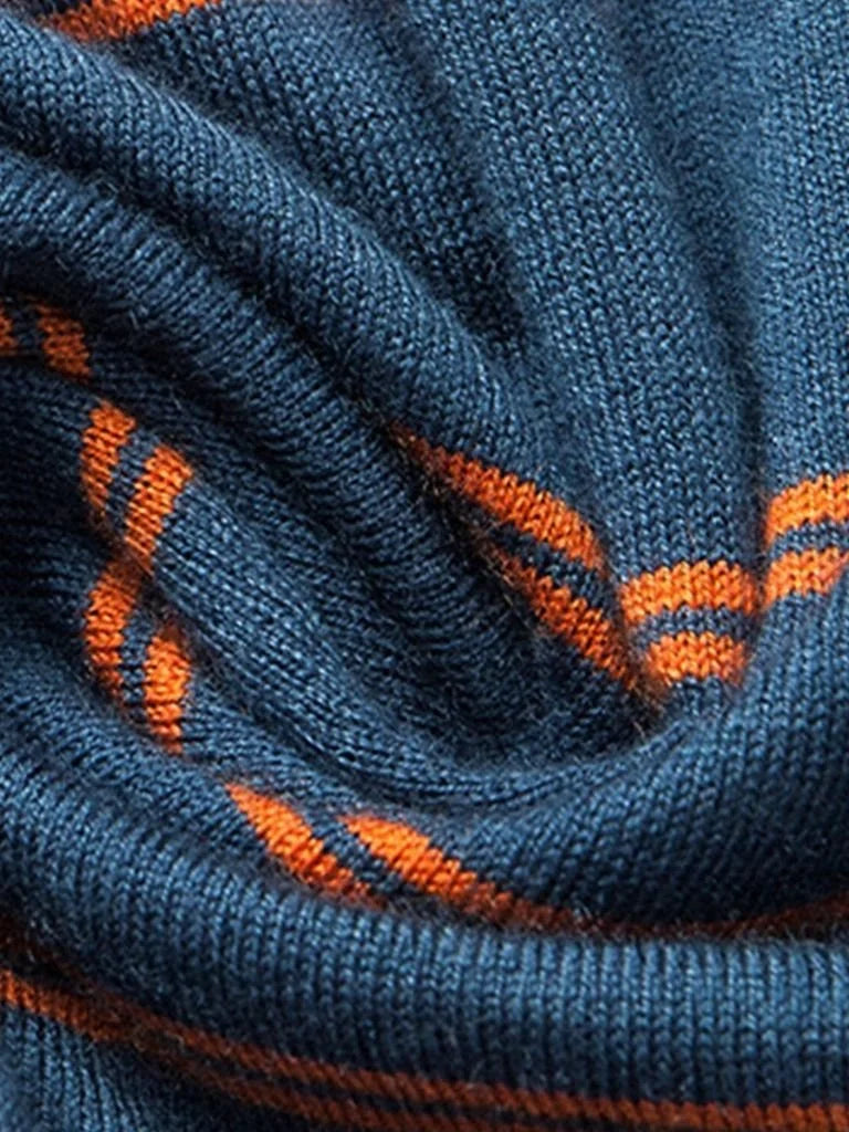 Navy Sunset Striped Polo | Savile & Co.