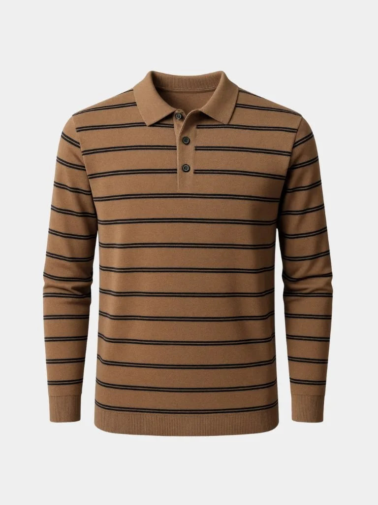 Navy Sunset Striped Polo | Savile & Co.
