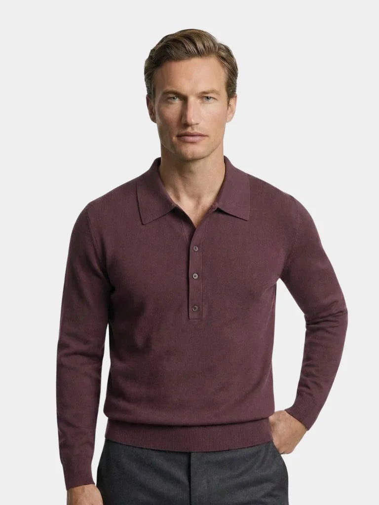 Old Money Knit Polo Pullover | Savile & Co.