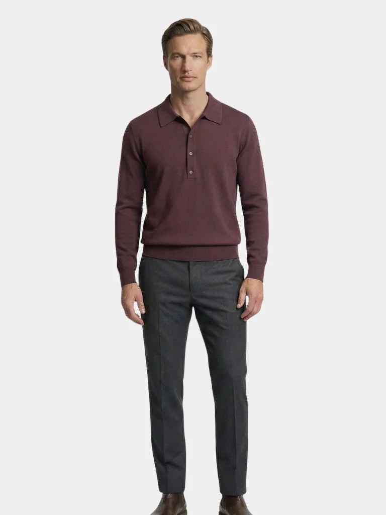 Old Money Knit Polo Pullover | Savile & Co.