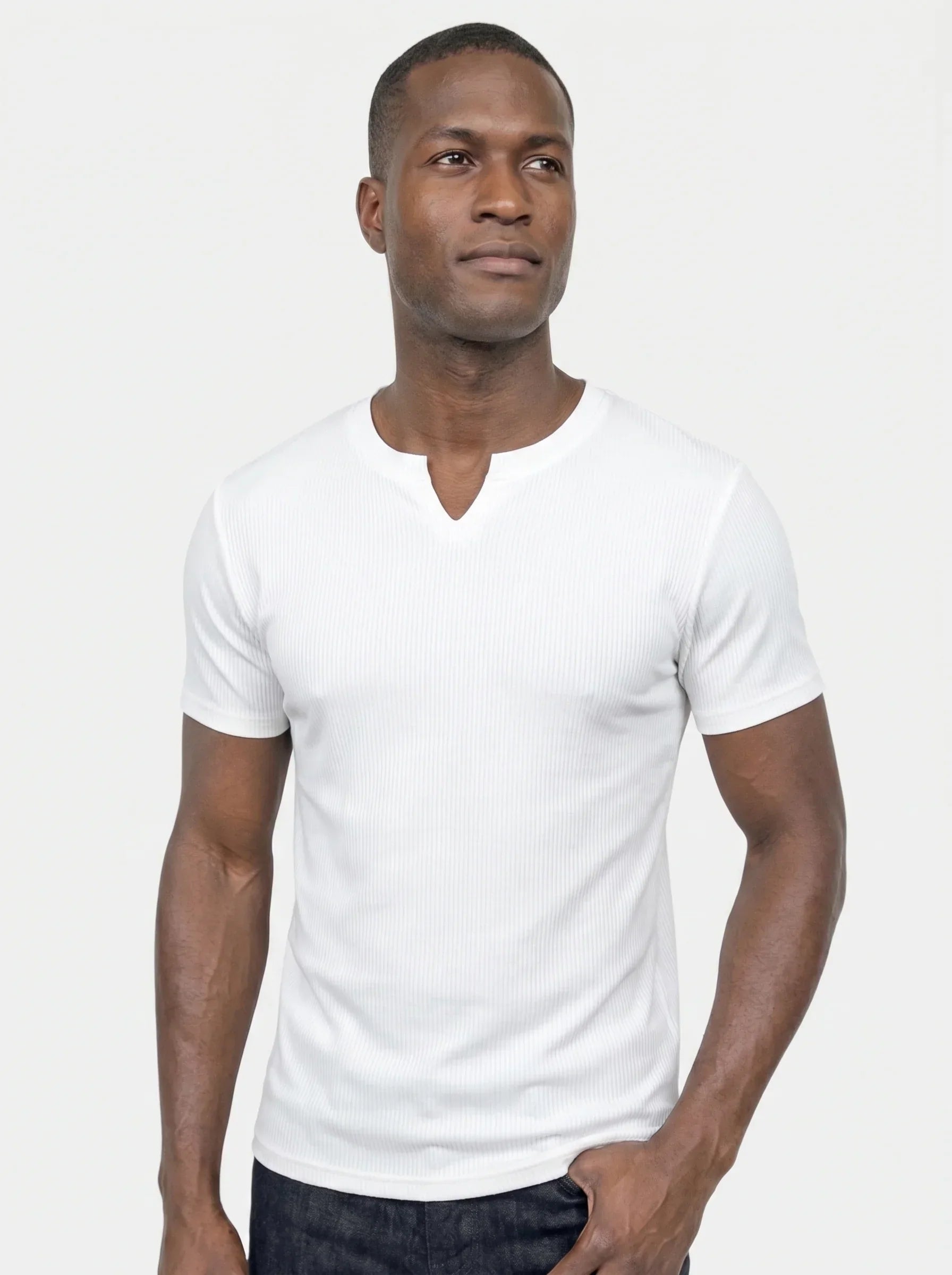 Precision Ribbed Muscle T-Shirt | Savile & Co.