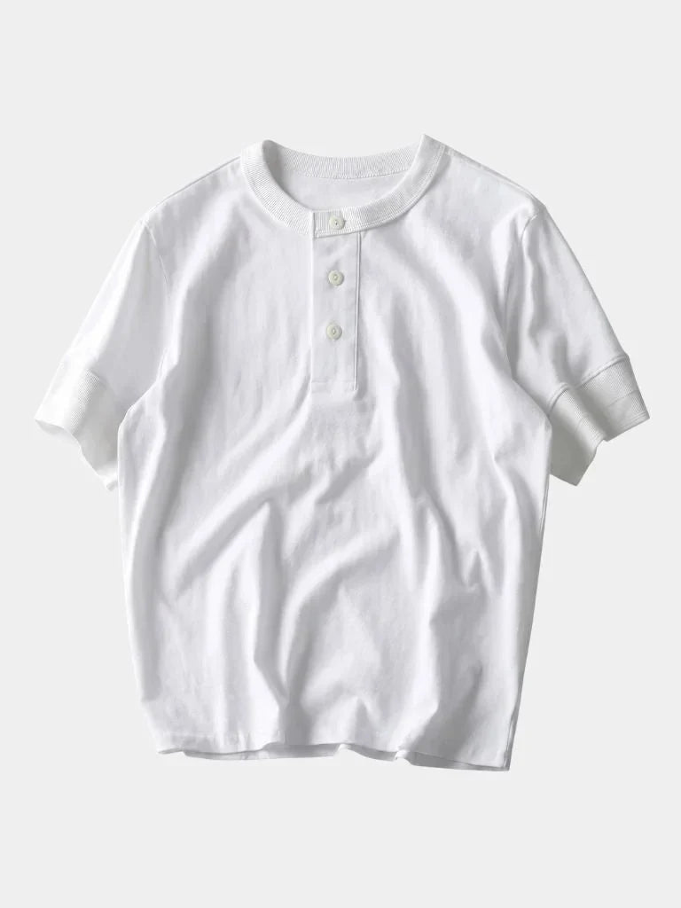 Pure Cotton Henley T-Shirt | Savile & Co.