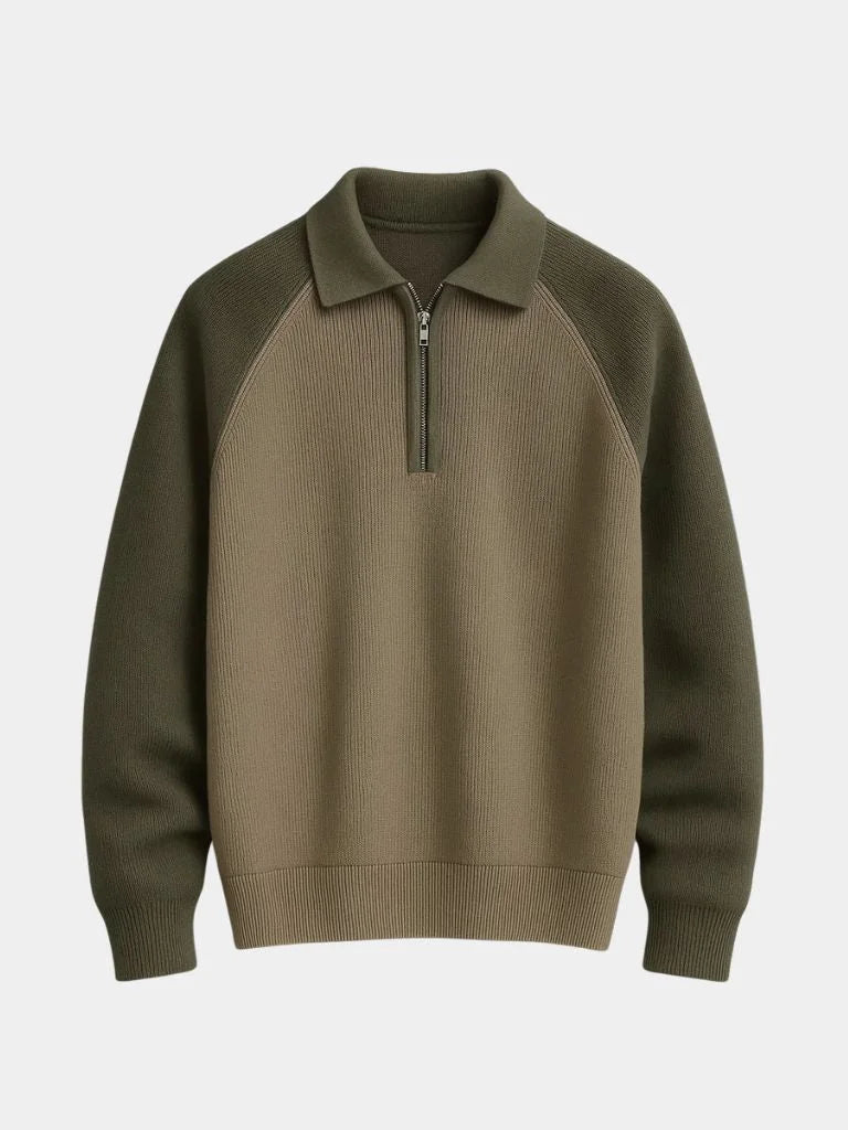 Raglan Quarter Zip Sweater | Savile & Co.
