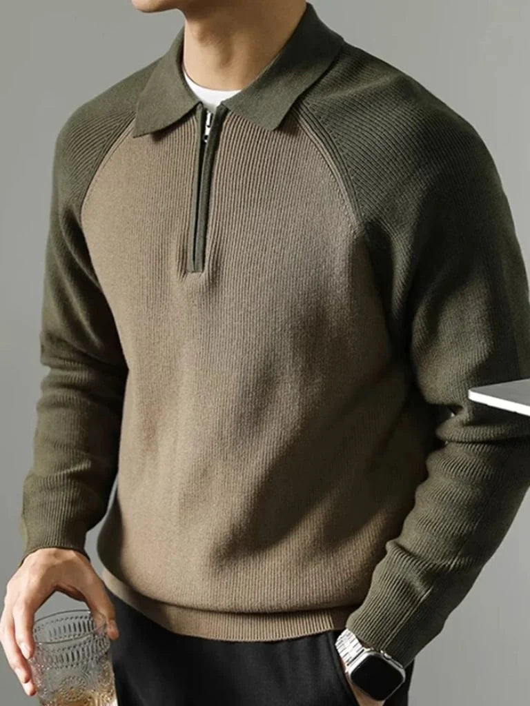 Raglan Quarter Zip Sweater | Savile & Co.
