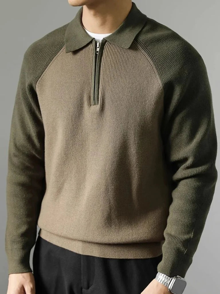 Raglan Quarter Zip Sweater | Savile & Co.