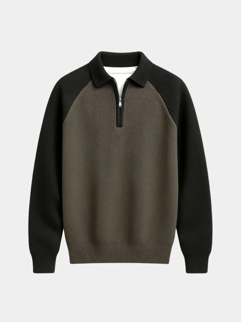 Raglan Quarter Zip Sweater | Savile & Co.