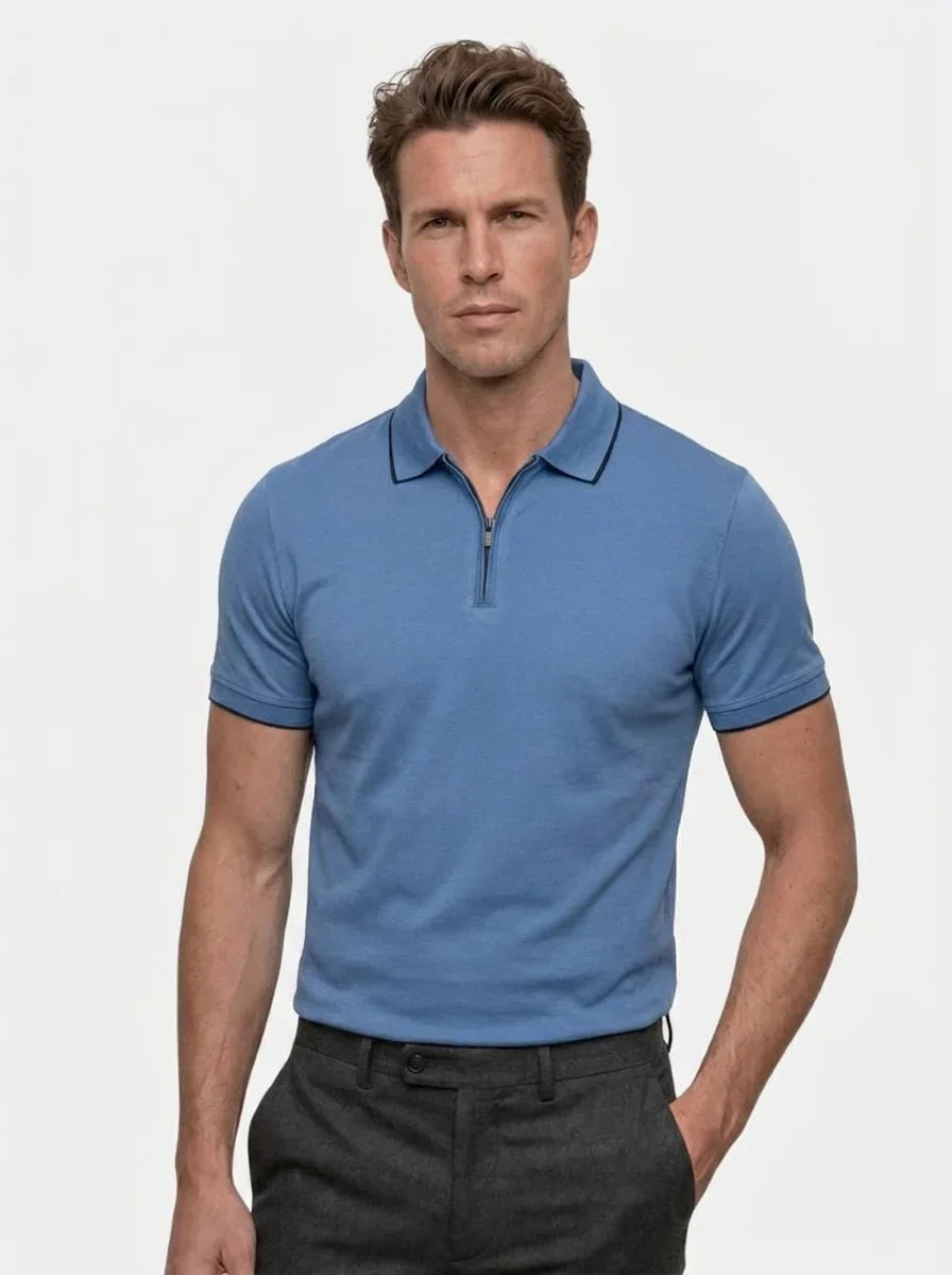 Regis Quarter Zip Polo | Savile & Co.