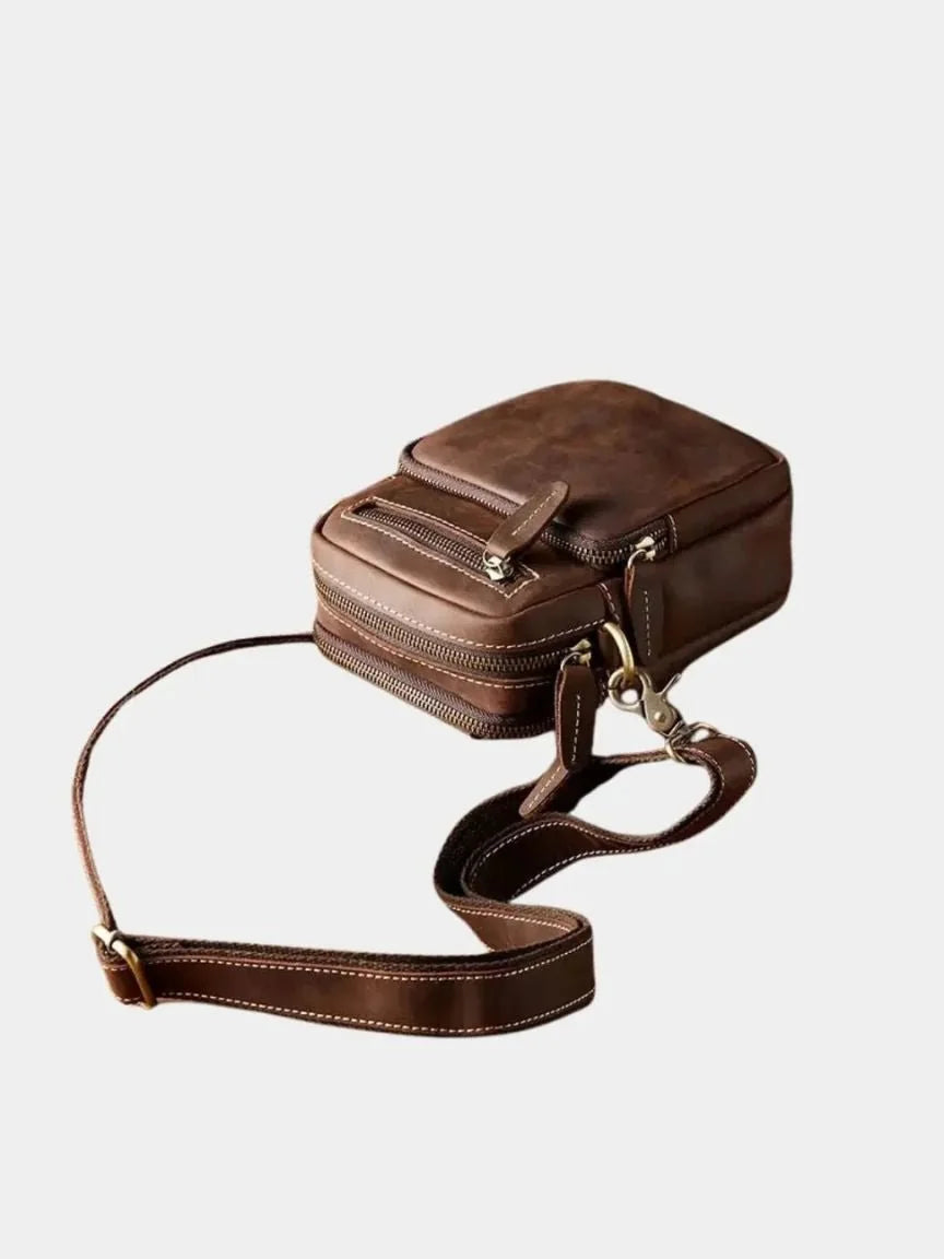 Retro Leather Men's Shoulder Bag | Savile & Co.
