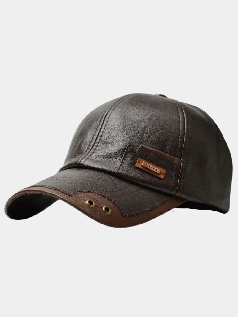 Rustic Crown Leather Cap | Savile & Co.