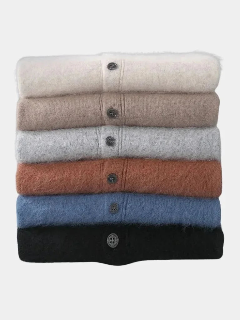 100% Cashmere Polo Cardigan | Savile & Co.