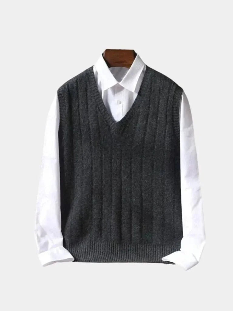 100% Merino Wool Pullover Sweater Vest | Savile & Co.