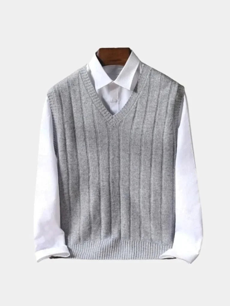 100% Merino Wool Pullover Sweater Vest | Savile & Co.