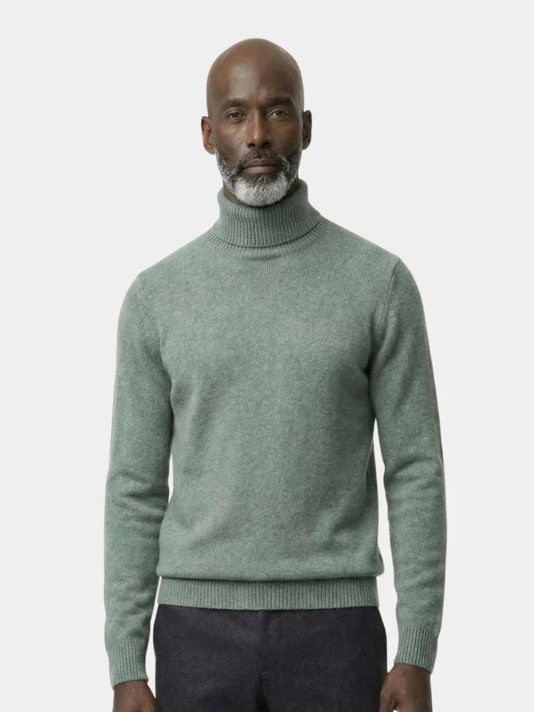 100% Merino Wool Turtleneck Sweater | Savile & Co.