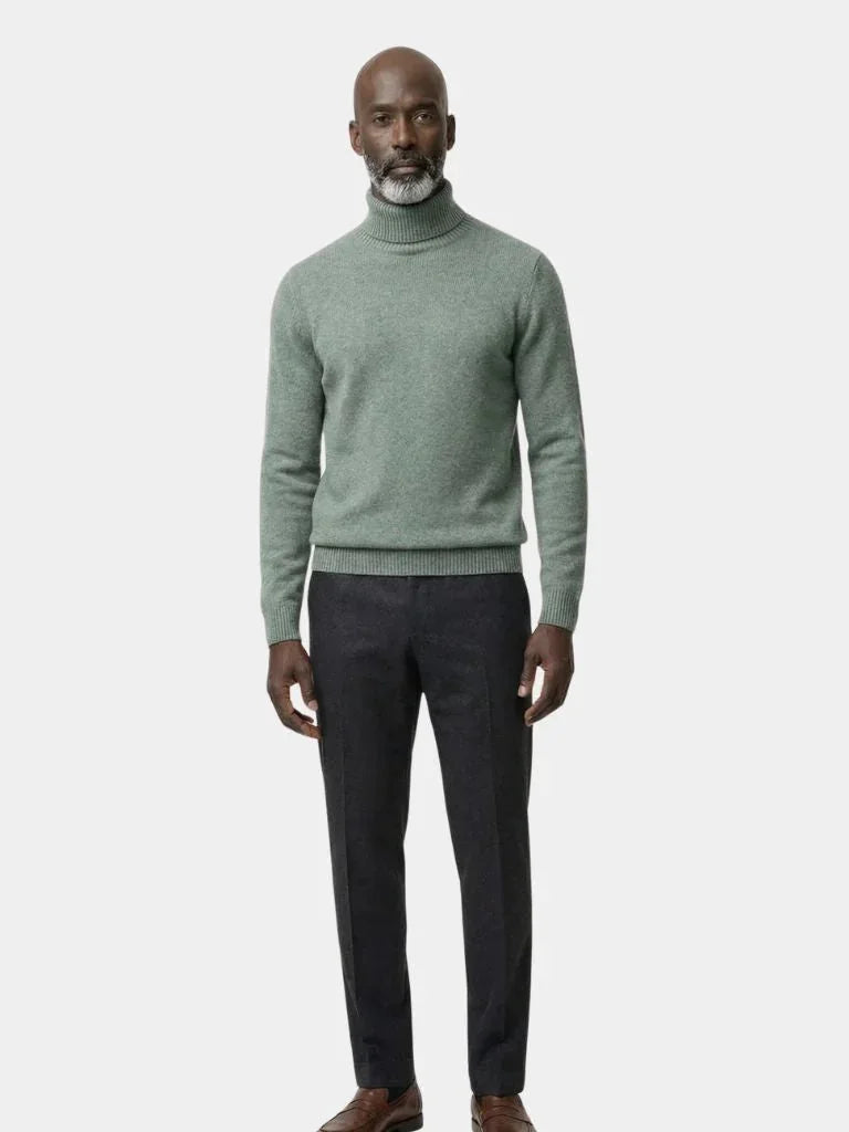 100% Merino Wool Turtleneck Sweater | Savile & Co.
