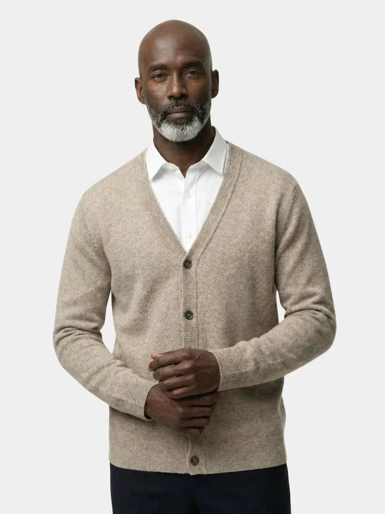 100% Merino Wool V Neck Knitwear Cardigan Sweater | Savile & Co.