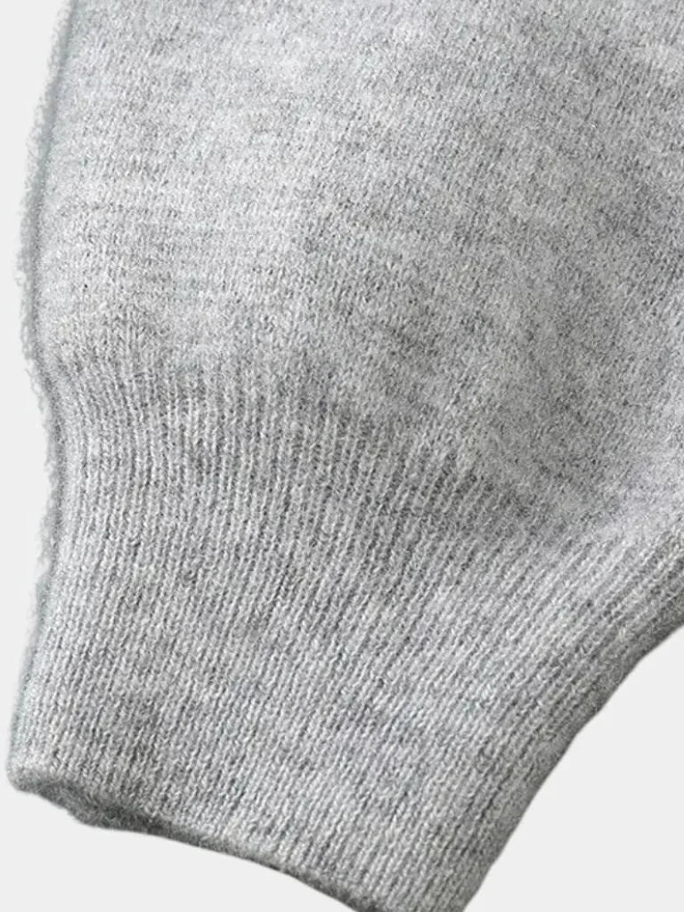 100% Merino Wool Zip Solid Color Sweater | Savile & Co.