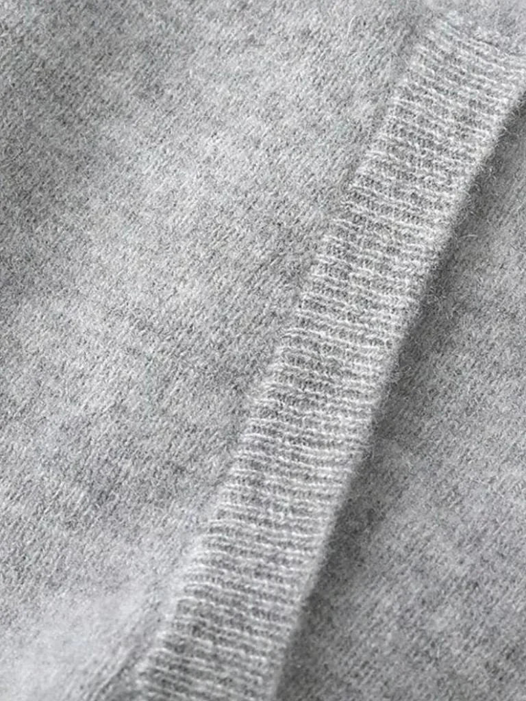 100% Merino Wool Zip Solid Color Sweater | Savile & Co.