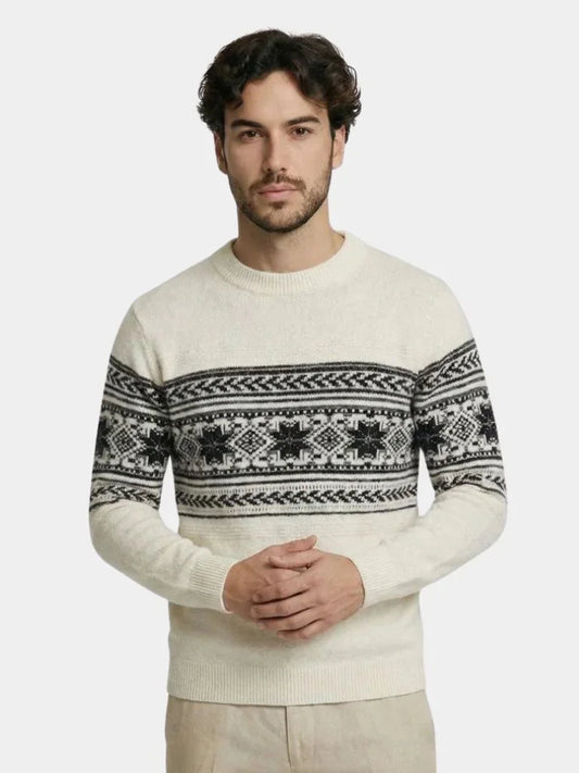 100% Wool Fair Isle Pullover Sweater Jumper | Savile & Co.