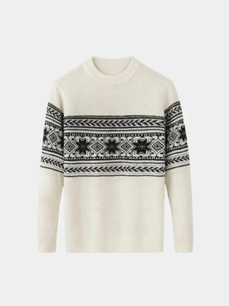 100% Wool Fair Isle Pullover Sweater Jumper | Savile & Co.