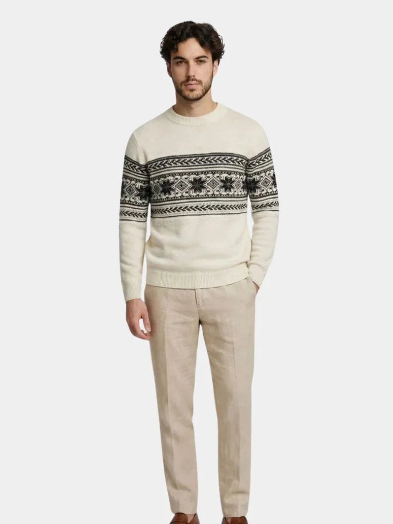 100% Wool Fair Isle Pullover Sweater Jumper | Savile & Co.