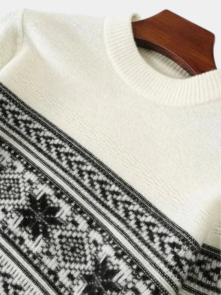 100% Wool Fair Isle Pullover Sweater Jumper | Savile & Co.