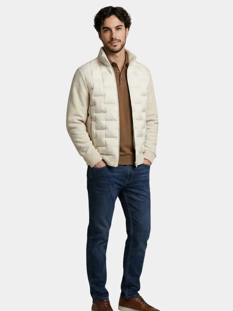 Alpine Cream Hybrid Jacket | Savile & Co.