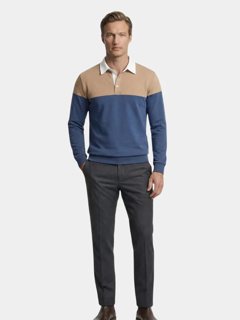 Alpine Zip-Neck Polo Pullover | Savile & Co.