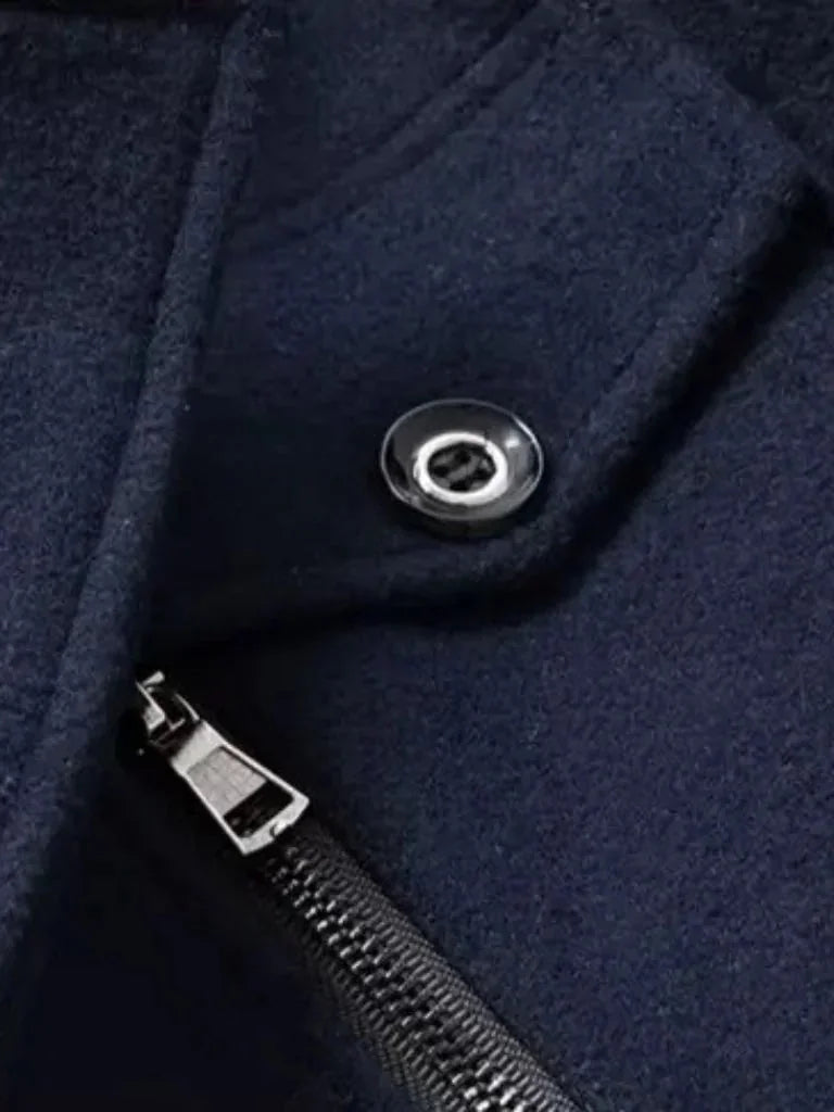 Aristocratic Black Wool Overcoat | Savile & Co.