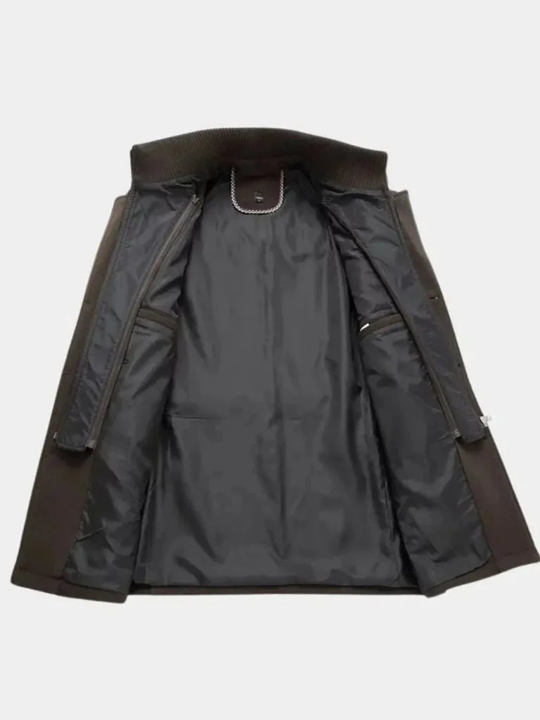 Aristocratic Black Wool Overcoat | Savile & Co.
