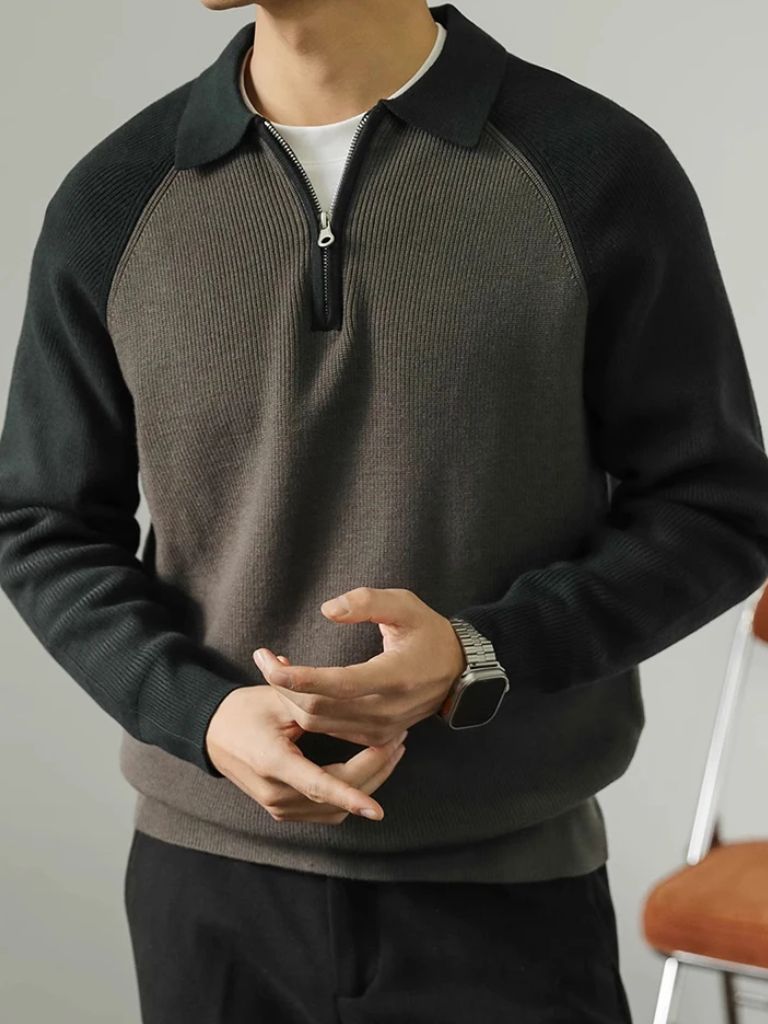 Raglan Quarter Zip Sweater | Savile & Co.