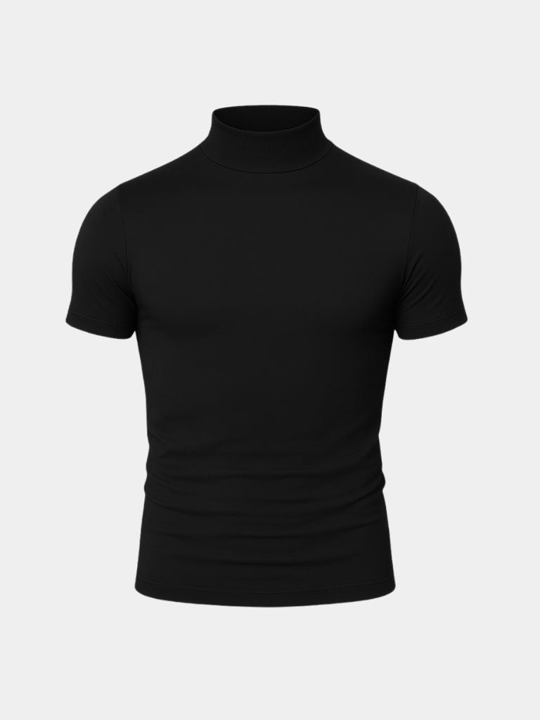 Solid Casual Turtle Neck T-Shirt | Savile & Co.