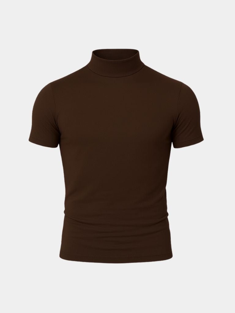 Solid Casual Turtle Neck T-Shirt | Savile & Co.
