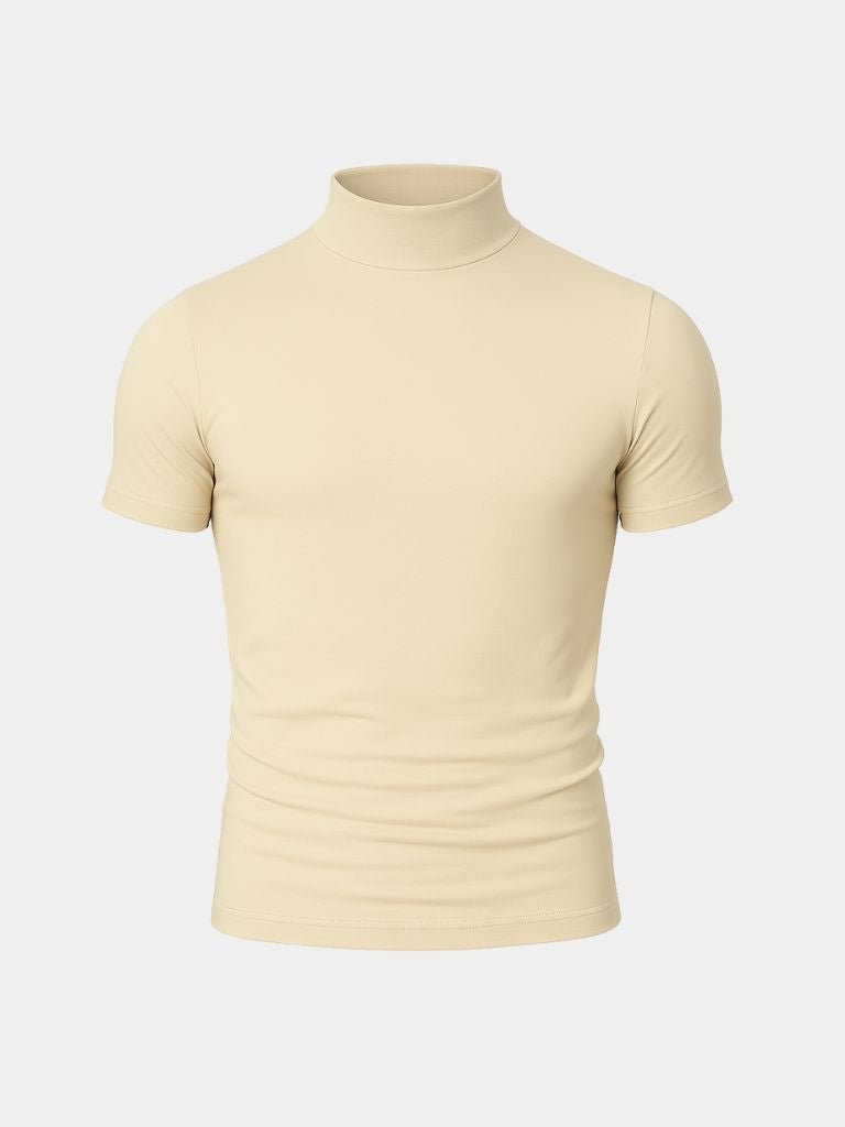 Solid Casual Turtle Neck T-Shirt | Savile & Co.