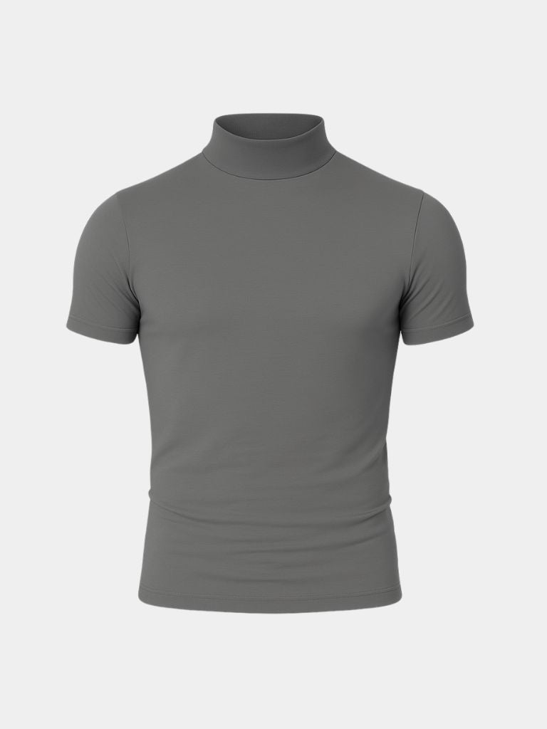 Solid Casual Turtle Neck T-Shirt | Savile & Co.