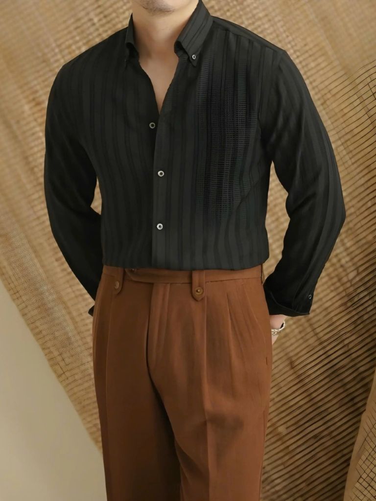Striped Button Down Seersucker Shirt | Savile & Co.