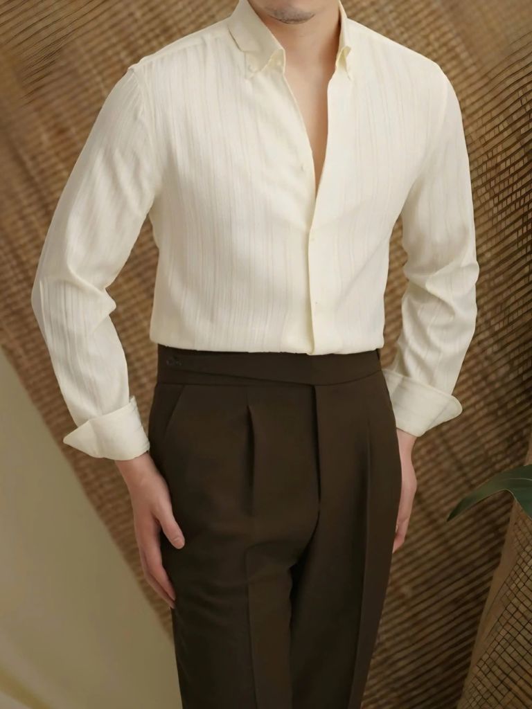 Striped Button Down Seersucker Shirt | Savile & Co.