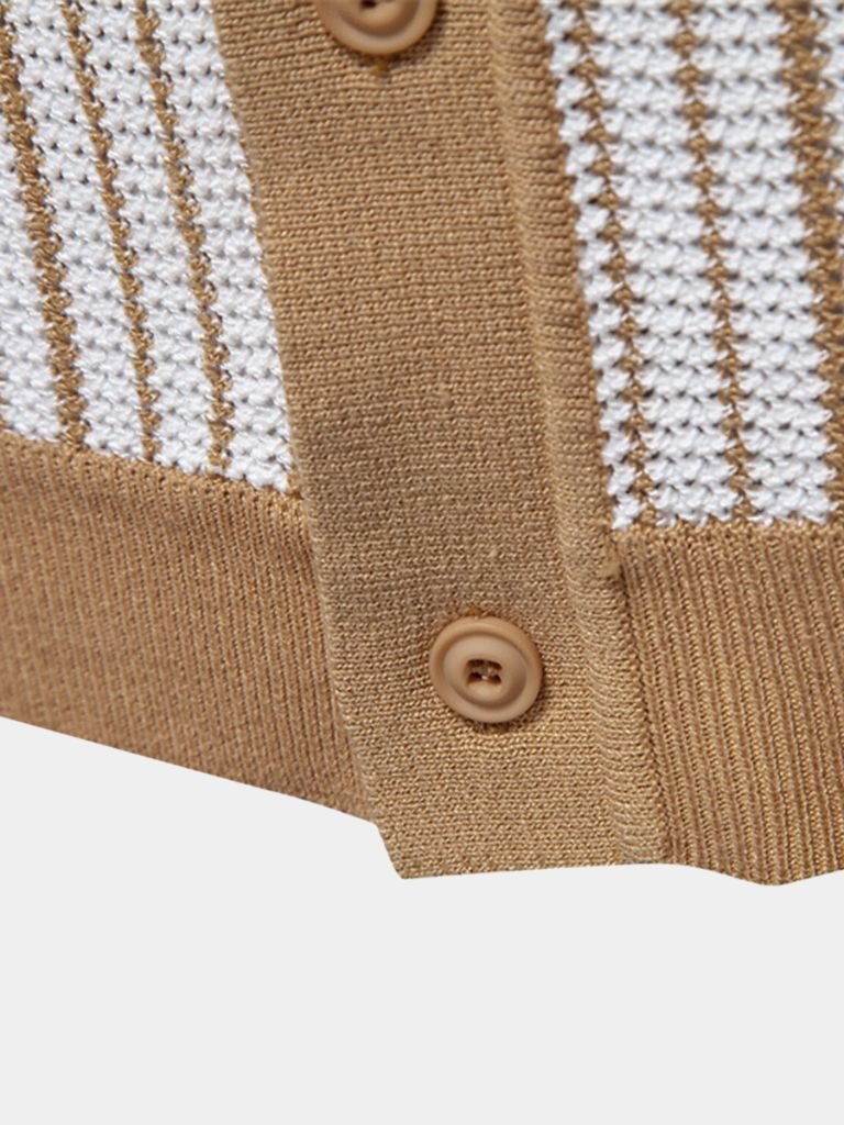 Striped Knit Polo Shirt | Savile & Co.