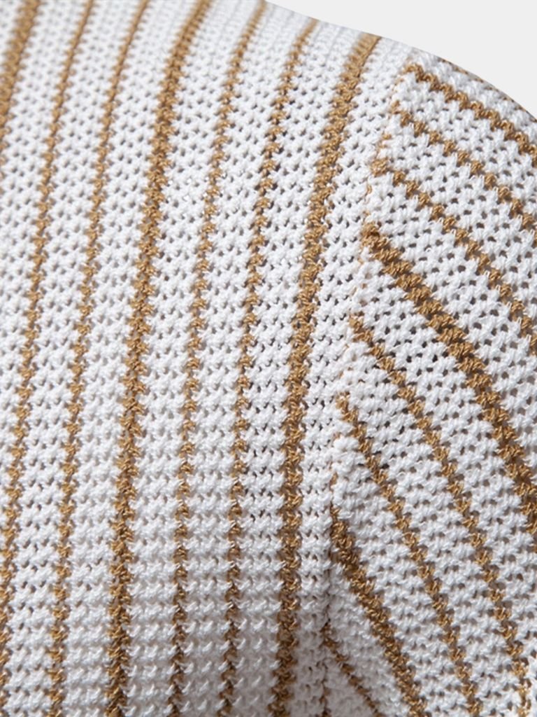 Striped Knit Polo Shirt | Savile & Co.