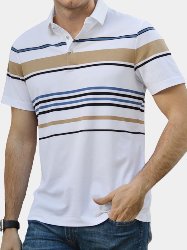 Sunset Stripe Polo | Savile & Co.