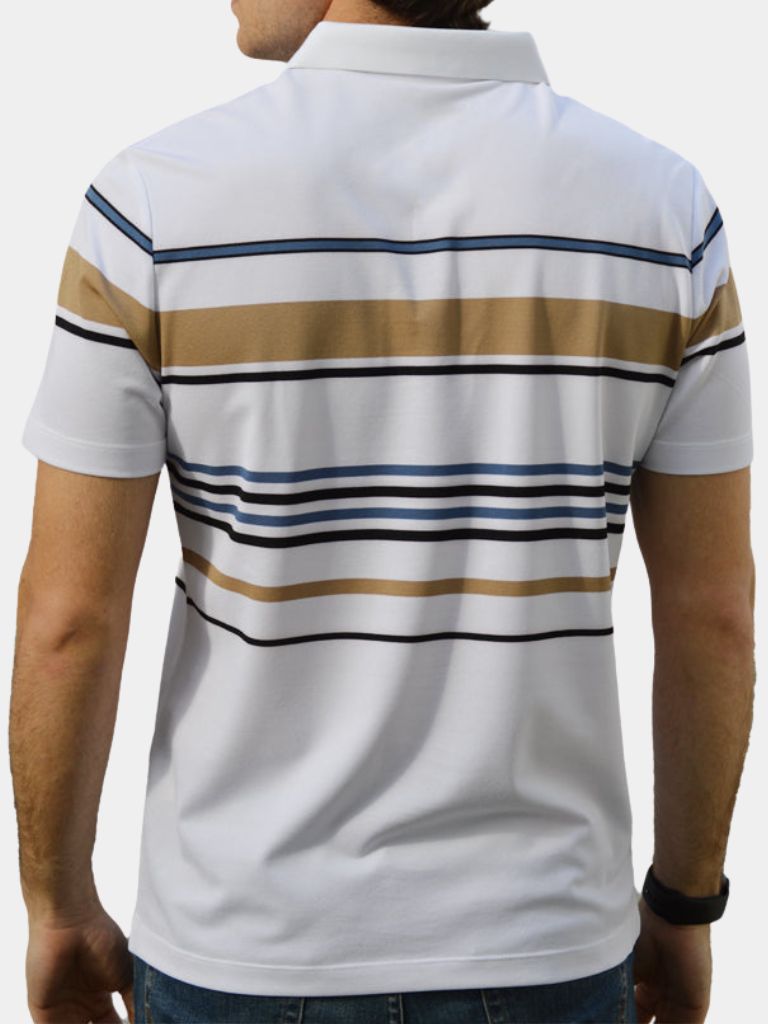 Sunset Stripe Polo | Savile & Co.